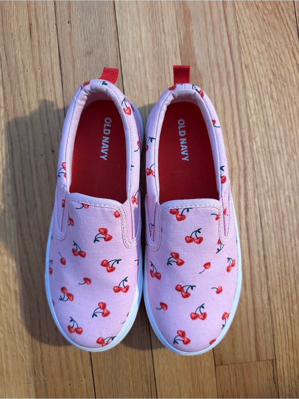 Old Navy Pink Cherry Canvas Slip-On Sneakers for Kids